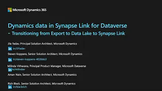 Dynamics data in Synapse Link for Dataverse: Lakehouse | TechTalk