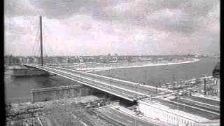 Verschiebung der Oberkasseler Brücke in Düsseldorf