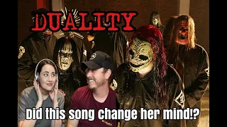 Wife's FIRST time hearing "DUALITY" by SLIPKNOT. (REACTION!!)