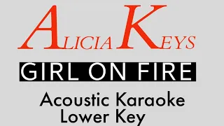 Girl On Fire Alicia Keys (Acoustic Karaoke) Lower