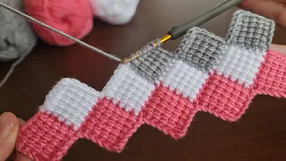 Super Easy Tunisian Knitting Pattern Baby Blanket - Tunus işi Çok Kolay Gösterişli Örgü Modeli..