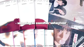 unboxing le sserafim "unforgiven" albums ✮ bloody rose, dewy sage, dusty amber, compact & weverse !