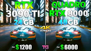 Quadro RTX 8000 vs GeForce RTX 3090 Ti - Test in 8 Games 4K