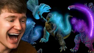 Reacting to GODZILLA Defeating Himself REPEATEDLY! (Hilarious)