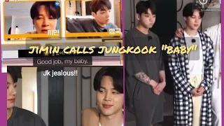 Jimin baby is Jungkook Jikook moments in run bts ep.150