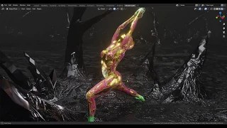 Blender Eevee real time capture, Warrior pose