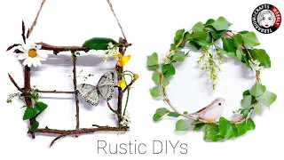 🔴Rustic Decoration Ideas, DIY Nature Decor, Wreath Crafts, Whimsical Fairy Garden Projects