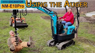 Mini Excavator | Using the Auger for the 1st time