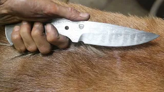 Forging a pattern welded hunting knife, part 1, forging the blade.