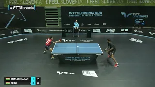 Sathiyan Gnanasekaran vs Harmeet Desai | WTT Contender Novo Mesto 2021 | MS | R32