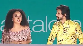 Malayalam Actress Pearle Maaney Teasing Sushin Shyam At SIIMA