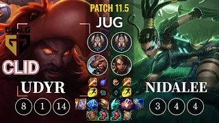 GEN Clid Udyr vs Nidalee Jungle - KR Patch 11.5