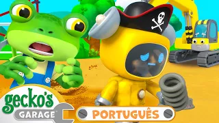 O Mistério dos Mecânicos Piratas! | Melhores Episódios do Gecko! | Desenhos Animados em Português