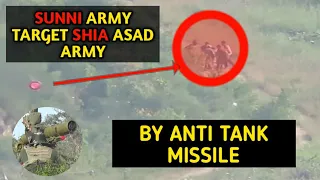 Anti tank missile hitting Asad army