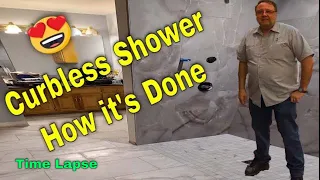 Barrier free shower install  how to step by step