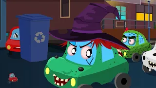 Scary Car Attack by Little Red Car Spooky Halloween Song For Kids