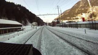 Bahnfahrt von Locarno über den Gotthard nach Arth Goldau, Zeitrafferaufnahme