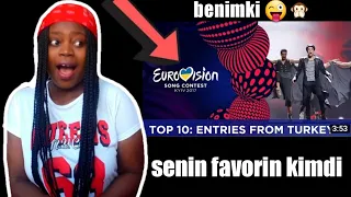 THIS PRODUCTED SOME OF THE BEST!!! | Top 10 Entries from Turkey EUROVISION | monica reacts 🇿🇲