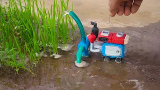 diy mini diesel engine well water pump science project | water pump | diy tractor | Dong Farming