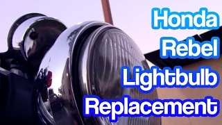 How To Replace Lightbulb / Headlight On A Honda Rebel | RevvinRav Motovlog