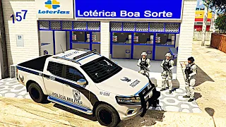 TENTATIVA DE ASSALTO A CASA LOTÉRICA - RECOM PMERJ | GTA 5 VIDA POLICIAL