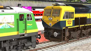 WAG-9 ELECTRIC ENGINE FAILED AND RESCUE BY WDG4D DIESEL ENGINE | indian railway game