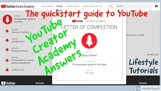 The QuickStart Guide to YouTube Beginners Tutorials - YouTube Guide Coursework Exam With Answers