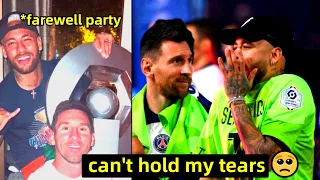 Neymar heartfelt reaction to Messi farewell to PSG