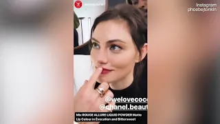 Phoebe Tonkin prepares for Chanel Show during Paris Fashion Week