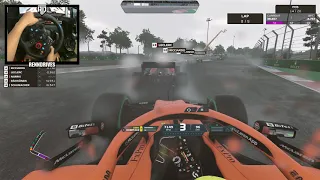 F1 2021 Russian Grand Prix McLaren's Lando Norris (Wet Race) Logitech g29 Gameplay