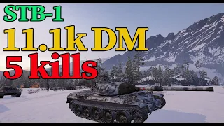 World of Tanks  STB-1 | 11.1k damage 5 kills - Replays 60 fps