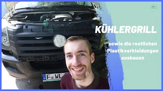 Crafter Kühlergrill, Stoßstange & restlichen Plastikverkleidungen ausbauen🧑‍🔧 | VW Camper Umbau 2.0