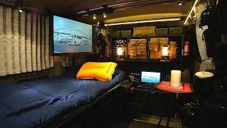 [67] Stealth car camping｜Relax in a luxurious secret base｜Van life alone｜ASMR