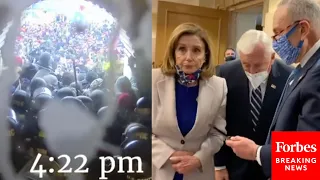 Footage Of Pelosi, Schumer, And McConnell During Jan. 6 Capitol Riot Released For First Time