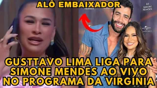 Gusttavo Lima LIGA ao VIVO para Simone Mendes durante programa da Virgínia Fonseca e faz REVELAÇÃO