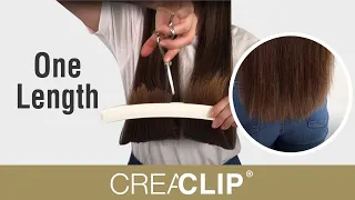 CreaClip One Length Hair Cut On Self