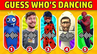 Guess Who Is Dancing? | Skibidi Toilet, MrBeast, Rainbow Friends, Spider-Man