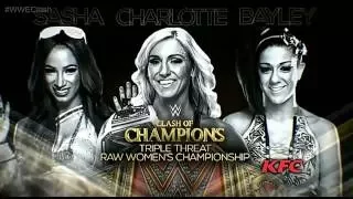 WWE CLASH OF CHAMPIONS 2016 - RAW Women's Championship / CHARLOTTE vs. SASHA BANKS vs. BAYLEY