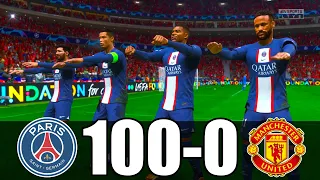 FIFA 23 | RONALDO, MESSI, MBAPPE, NEYMAR, ALLSTARS | PSG 100 - 0 MANCHESTER UNITED | UCL FINAL