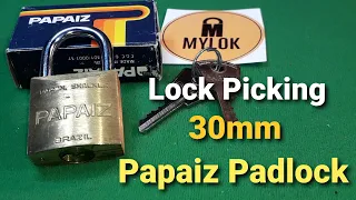 (289) Lock Picking a CR30 Papaiz 30mm Padlock.