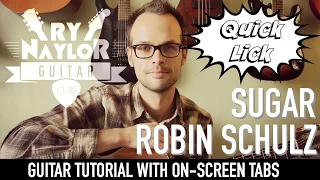 Sugar - Robin Schulz - Electric Guitar Tutorial Lesson