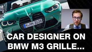 BMW M3 and M4: car designer reacts to grille design of the new 3-series! | Niels van Roij Design