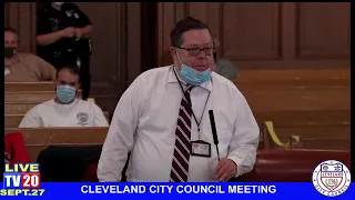 Cleveland City Council Meeting  Sept. 27, 2021