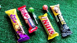 New satisfying video || Unpacking Lollipops and Milk Chocolate ZEBRA, Nuts, Kitkat