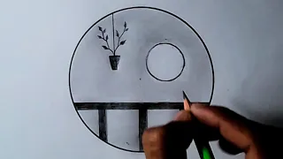 Pencil Drawing in a Circle Scenery - Art Prophec