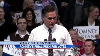 2012 Presidential Election With Mitt Romney, Barack Obama: Mitt Romney's Last-Minute Campaign Stops