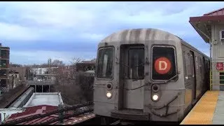 R160B N Train and R68 D Train Arriving at 62nd Street