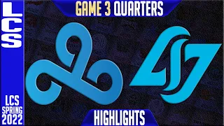 C9 vs CLG Highlights Game 3 | LCS Lock In Quarterfinals | Cloud9 vs Counter Logic Gaming G3