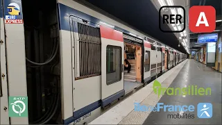 [4K] Double Decker  Paris Train RER- A | Euro Express