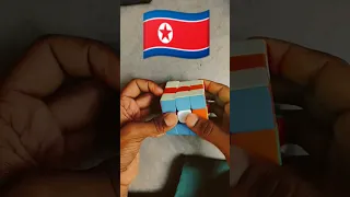 North Korea flag on Rubik's cube 😍😍#viral #shorts #rubikscube